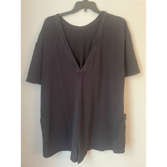 Free People Movement Black Hot Shot Tee Romper XL One Piece NWT - Picture 3 of 3